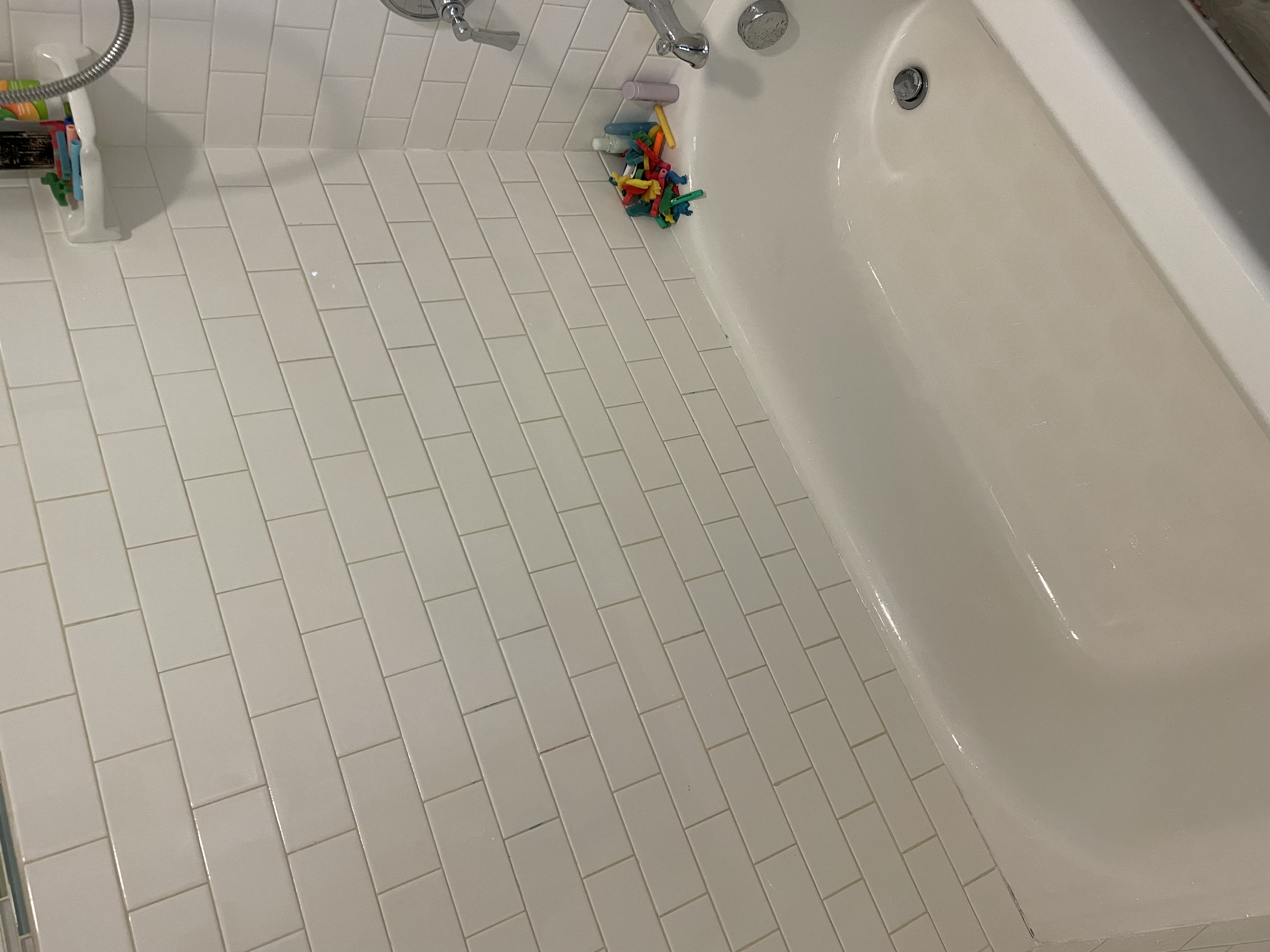 Bathroom tiles after cleaning
