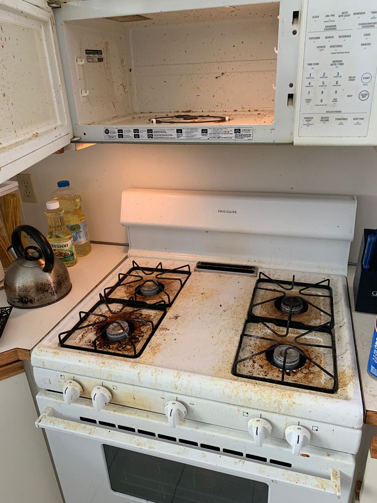 Stove before cleaning
